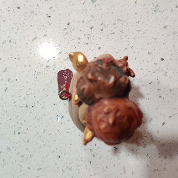 Vintage Savelli ROMA Ceramic  Cherub Angels Ornament Teddy Bear And Secret HTF - Picture 2 of 11